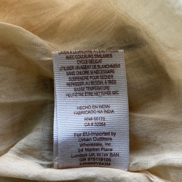 Free People 2013 Beige Tan Embroidered Crisscross Back Strap Mini Dress Size 2 - Picture 11 of 11